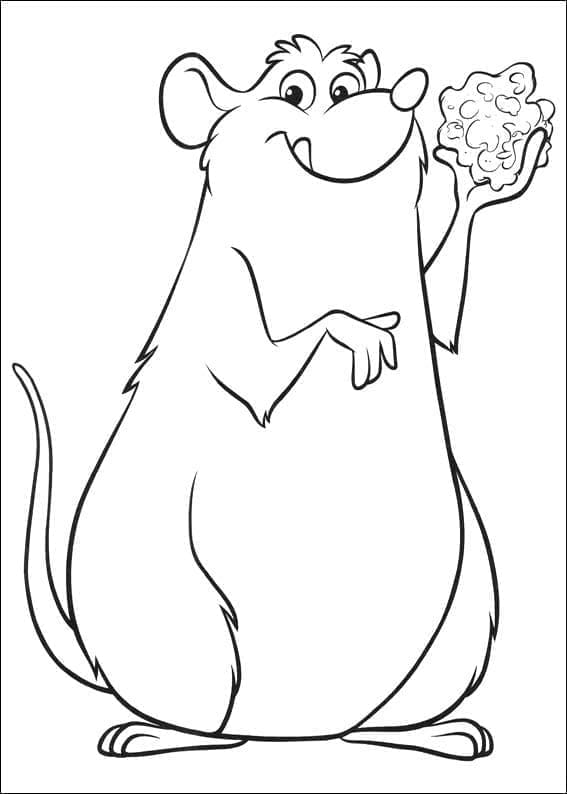Kreslený Ratatouille omalovánka
