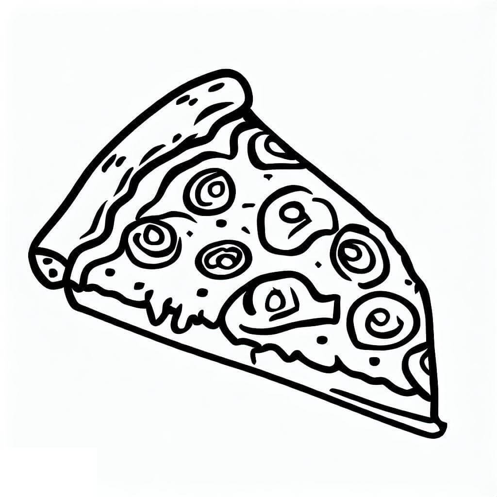 Lahodná Pizza omalovánka