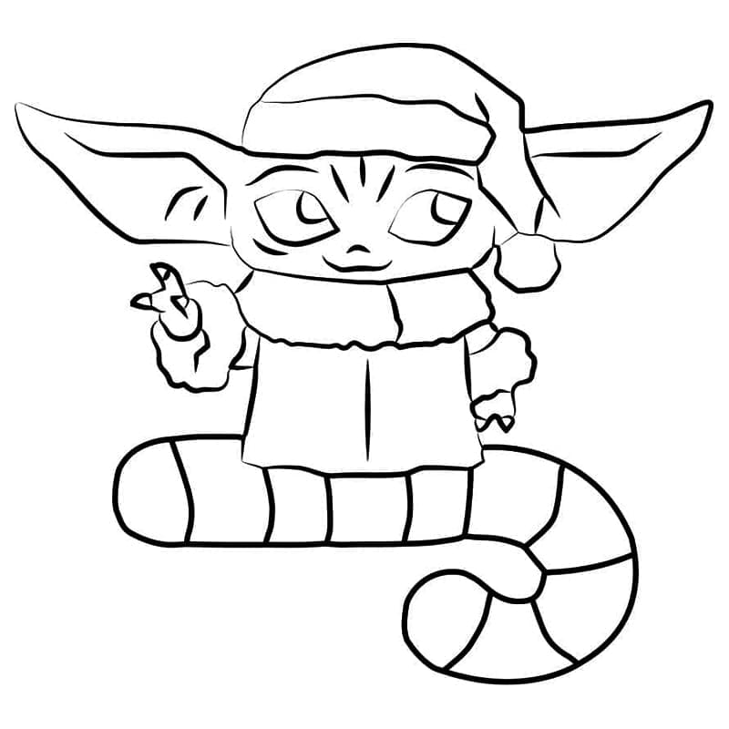 Malé Baby Yoda omalovánka