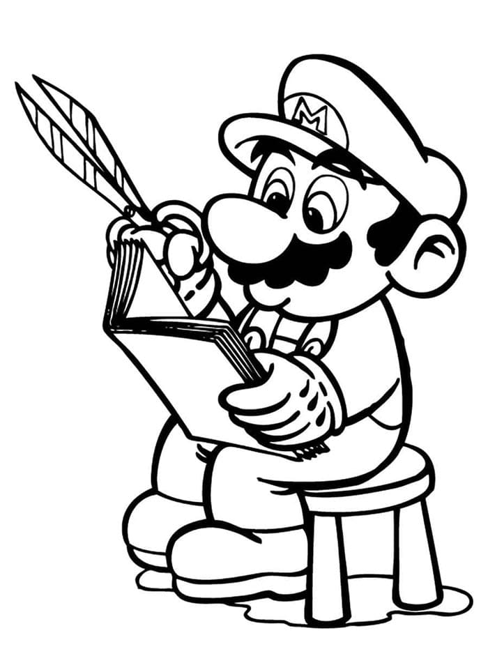 Mario Tisknutelný Zdarma omalovánka
