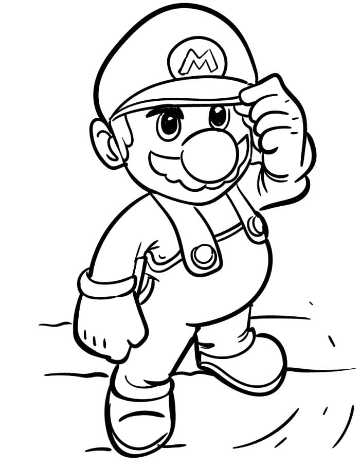 Mario Zdarma Tisknutelný omalovánka