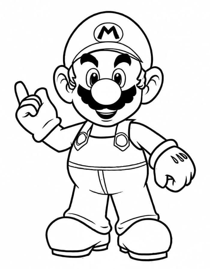 Mario k Vymalování omalovánka