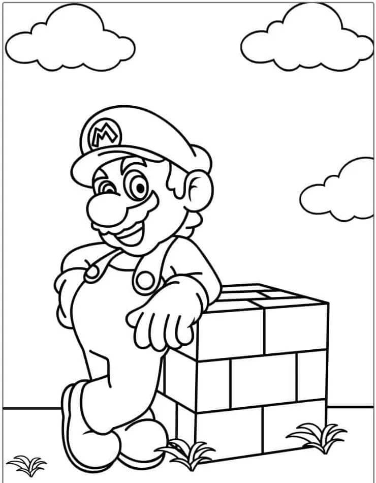 Mario pro 4leté Děti omalovánka