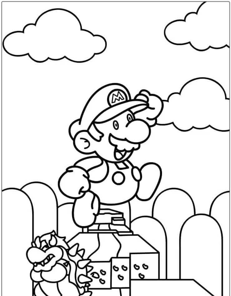 Mario pro 5leté Děti omalovánka