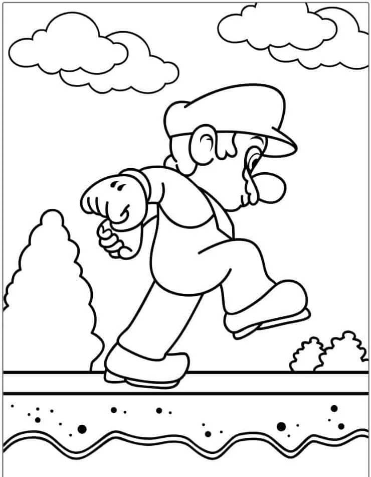 Mario pro 6leté Děti omalovánka