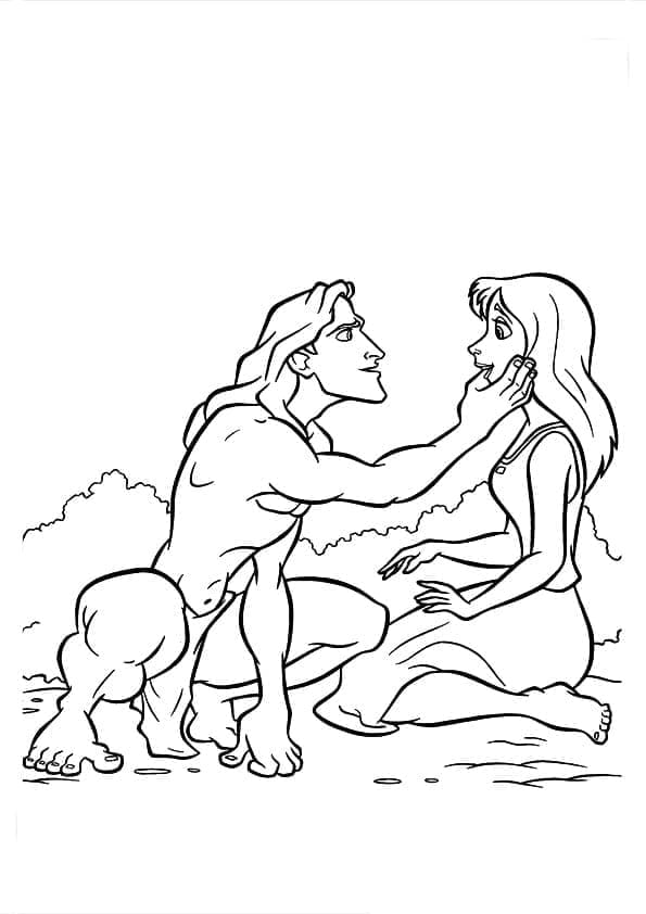 Milý Tarzan omalovánka