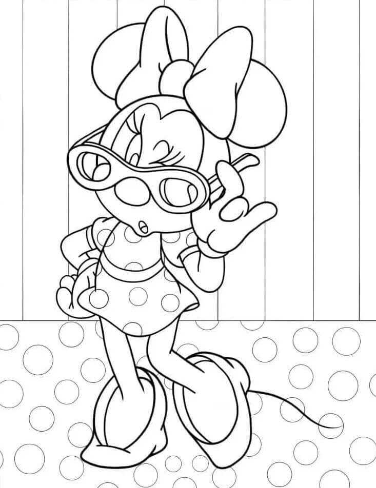 Minnie Mouse Obrázek omalovánka