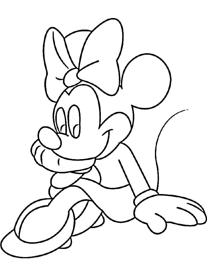 Minnie Mouse Tisknutelná omalovánka