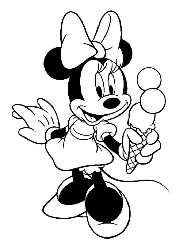 Minnie Mouse Zdarma omalovánka