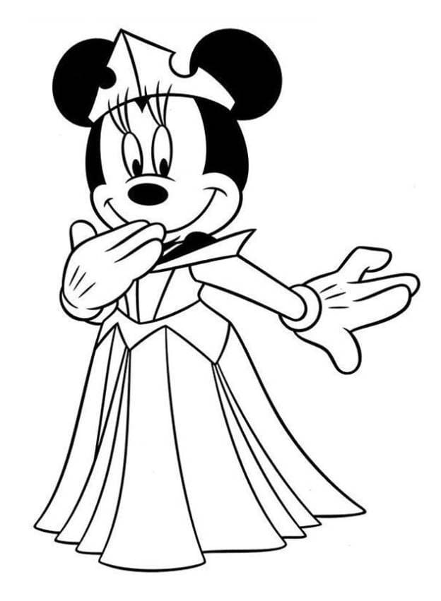 Minnie Mouse k Vytisknutí omalovánka