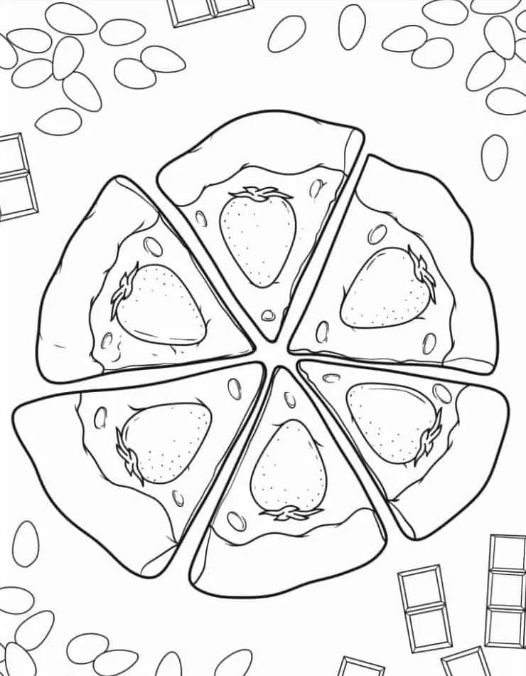 Pizza Tisknutelná omalovánka