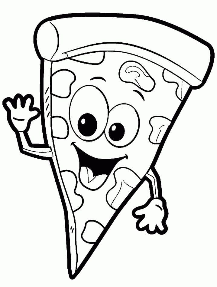 Pizza Vymalovatelná pro Děti omalovánka