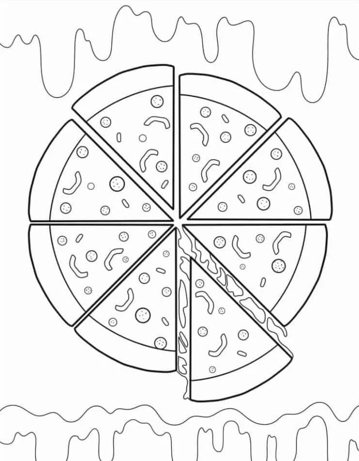Pizza Zdarma pro Děti omalovánka