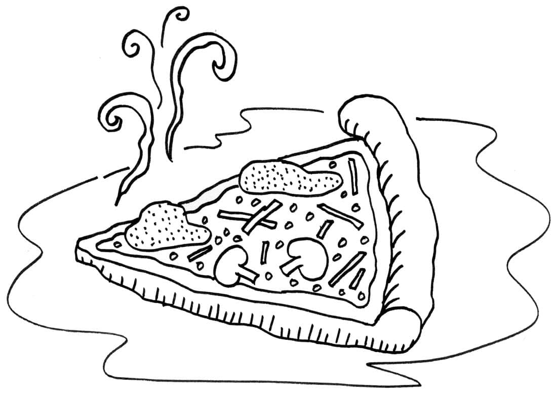 Pizza pro 3leté Děti omalovánka