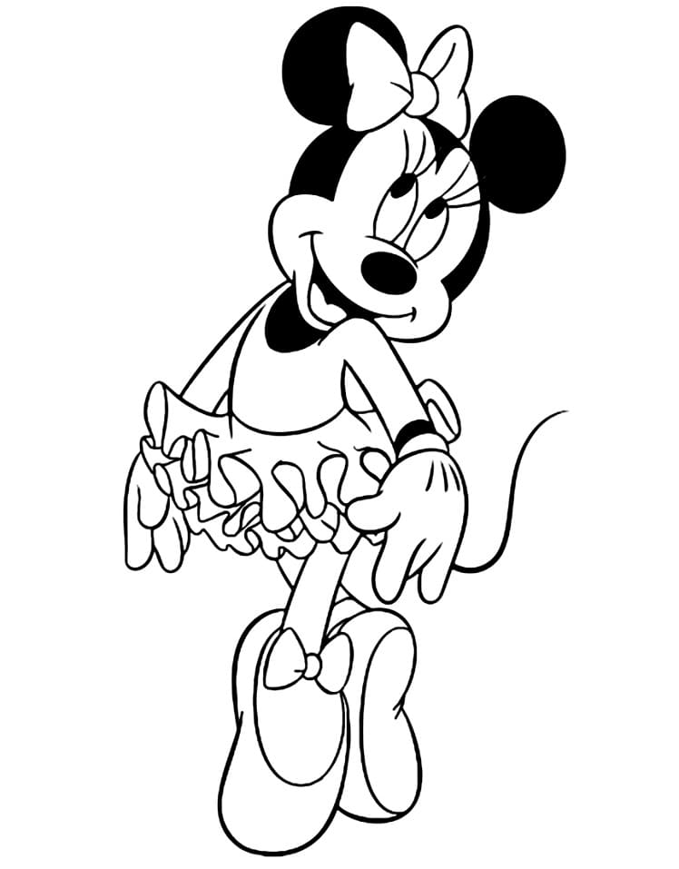 Přátelská Minnie Mouse omalovánka