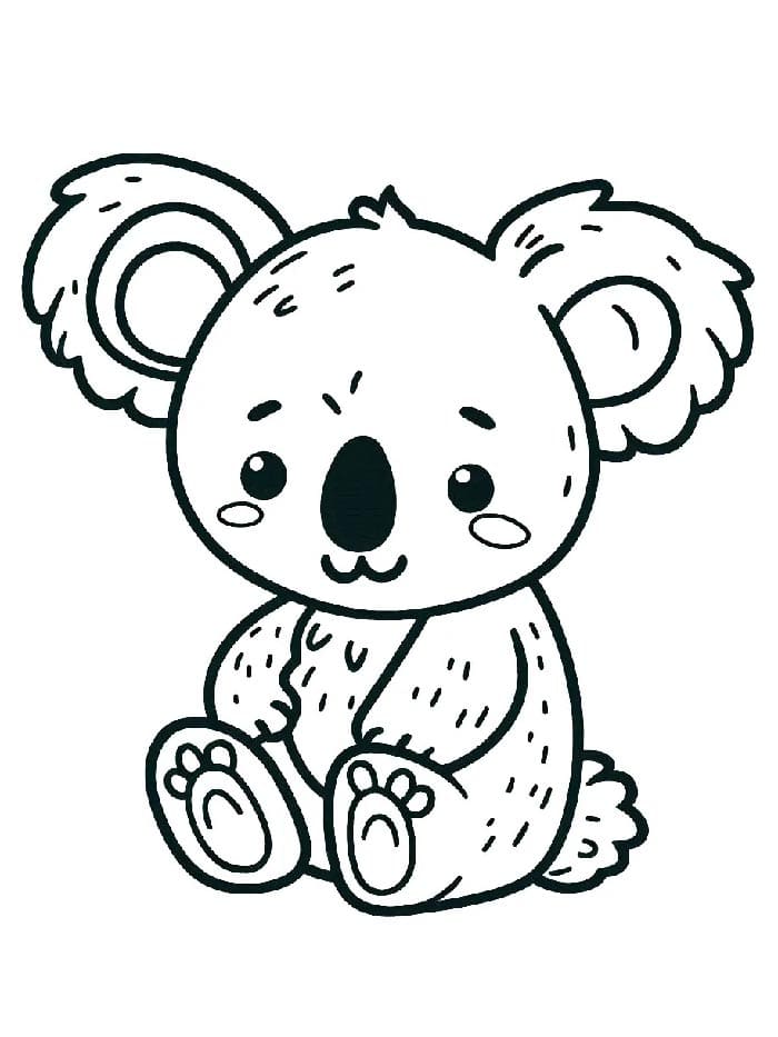 Přátelský Koala omalovánka