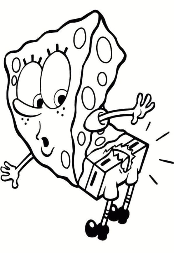 Přátelský Spongebob omalovánka