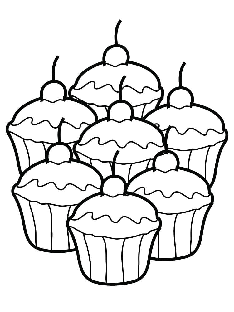 Půvabný Cupcake omalovánka