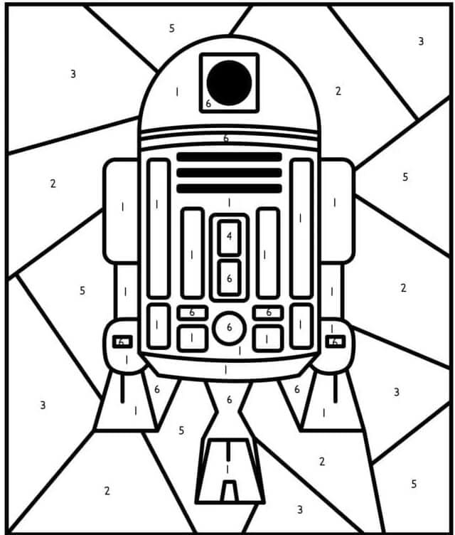 R2D2 Star Wars omalovánka