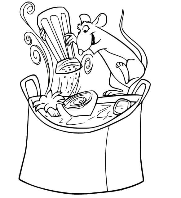 Ratatouille Vymalovatelný pro Děti omalovánka