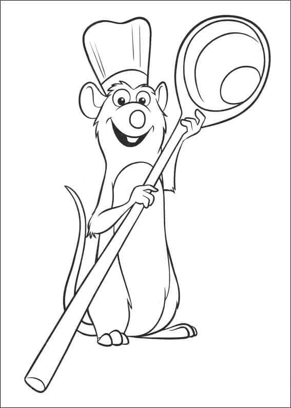 Ratatouille pro 3leté Děti omalovánka