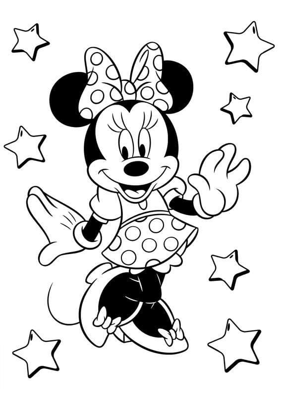 Rozkošná Minnie Mouse omalovánka