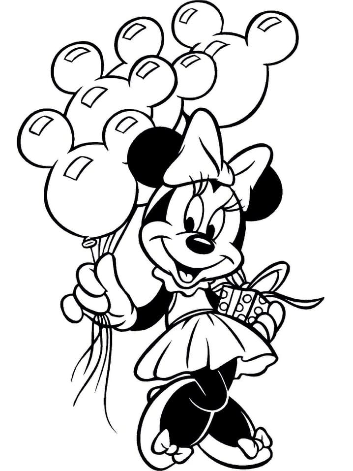 Roztomilá Minnie Mouse omalovánka