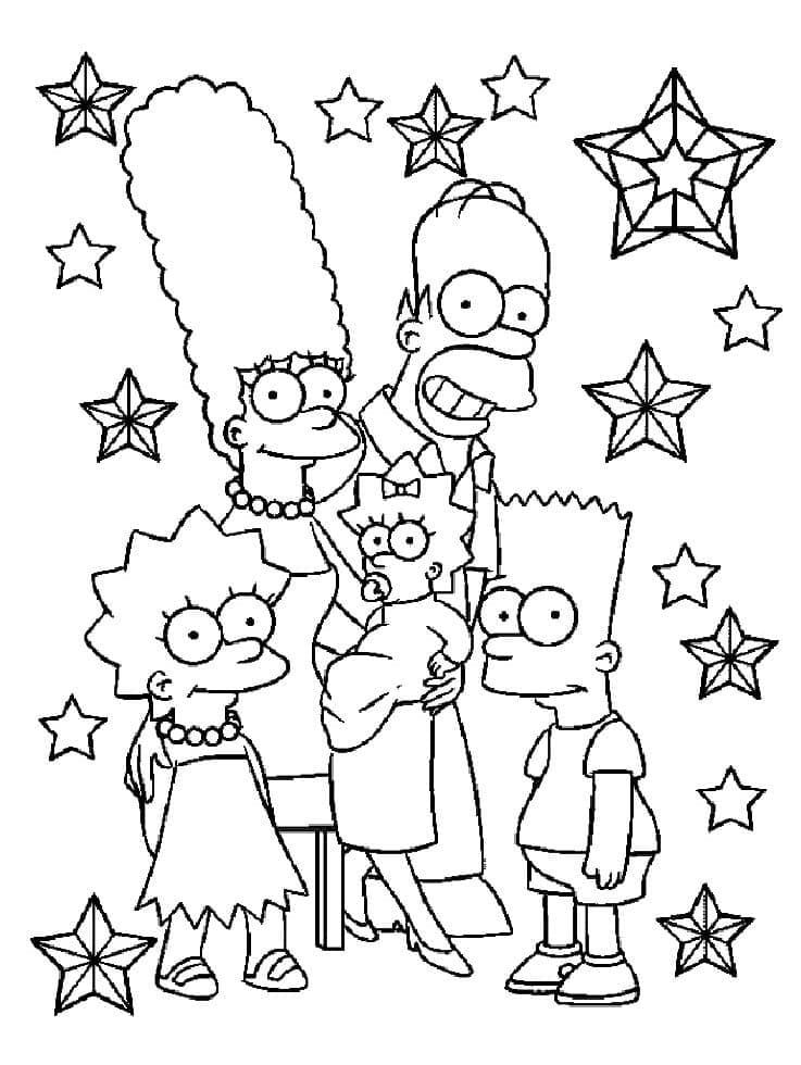 Simpsonovi Obrázek omalovánka