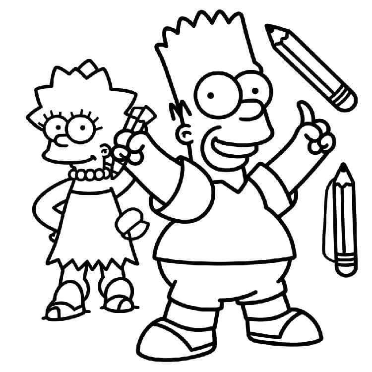 Simpsonovi pro 6leté Děti omalovánka