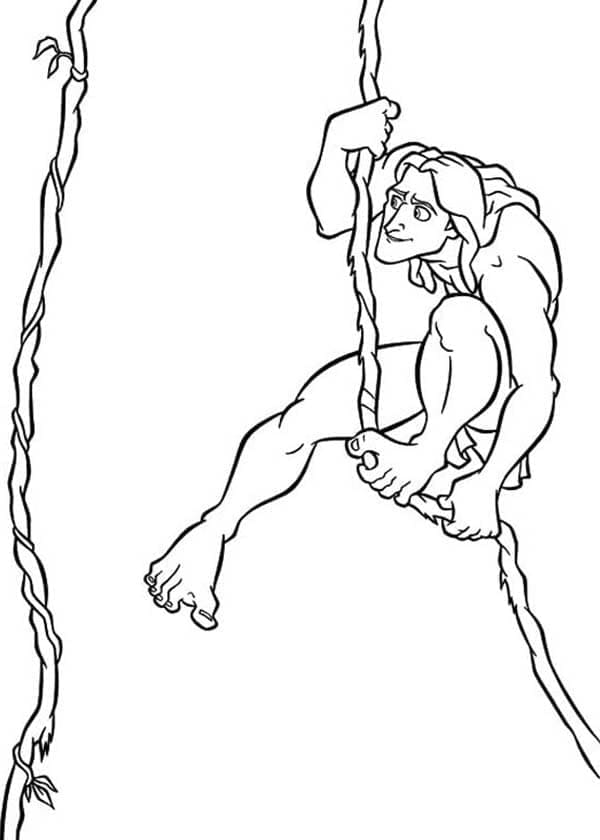 Skvělý Tarzan omalovánka