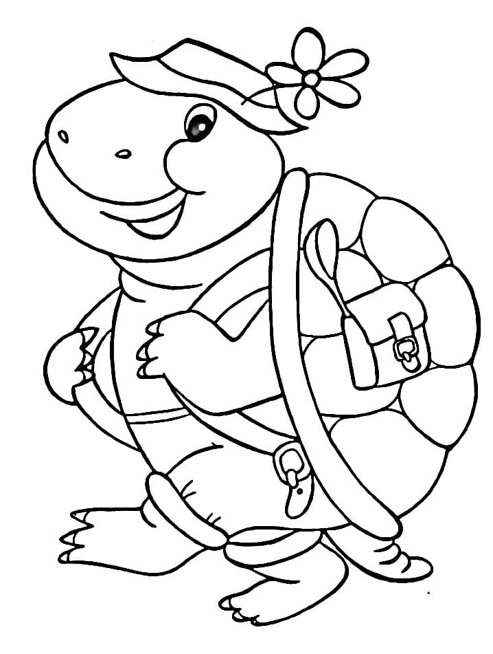 Snadná Želva omalovánka