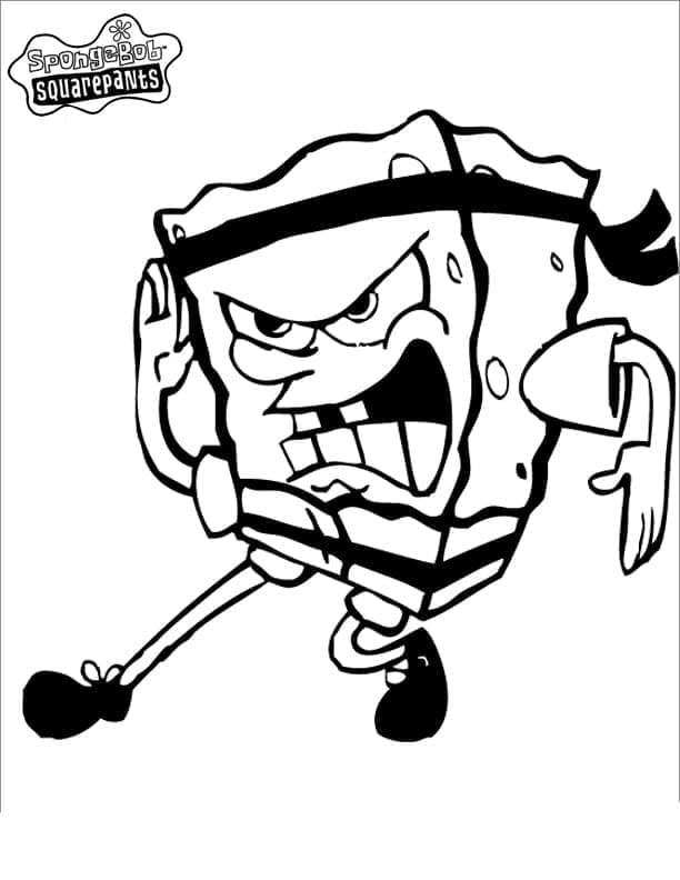 Spongebob Tisknutelný pro Děti omalovánka