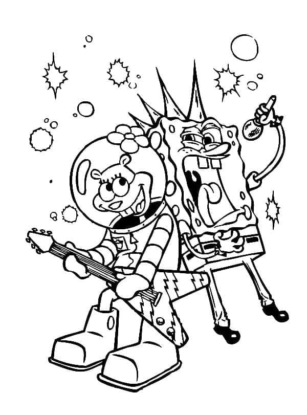 Spongebob Zdarma Tisknutelný omalovánka