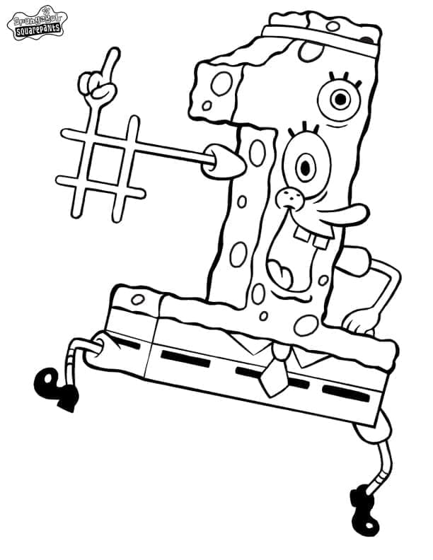 Spongebob Zdarma omalovánka