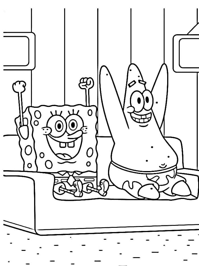 Spongebob pro 3leté Děti omalovánka