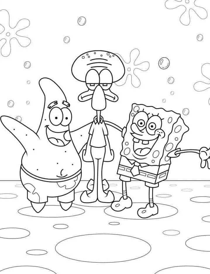 Spongebob v kalhotách (2) omalovánka