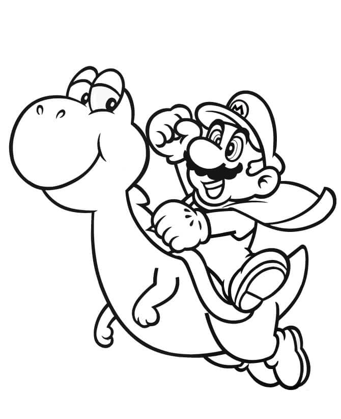 Super Mario omalovánka