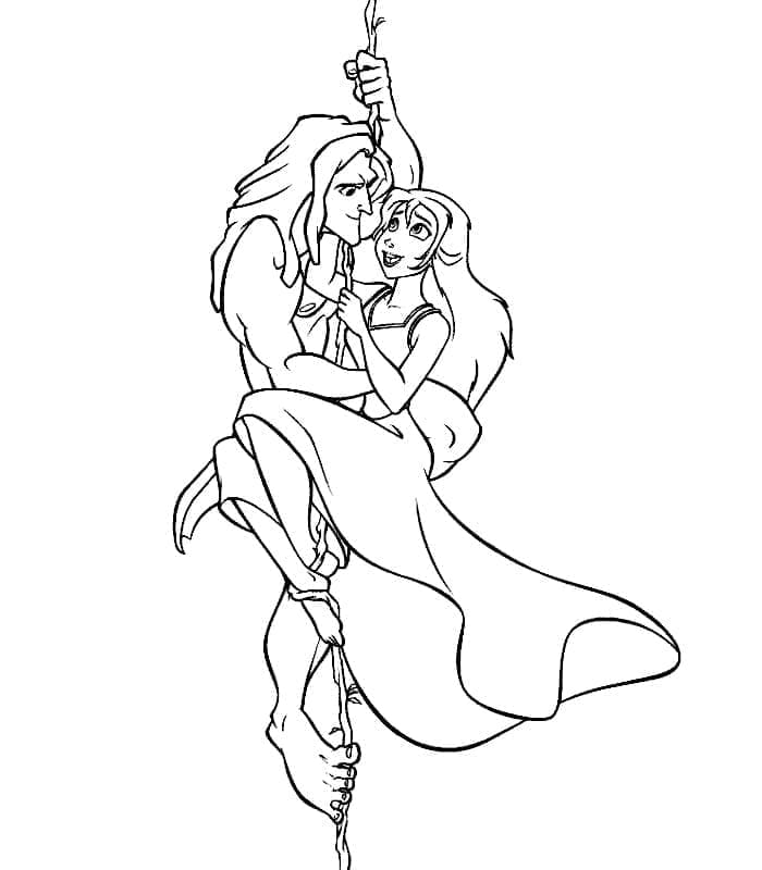 Tarzan Disney omalovánka