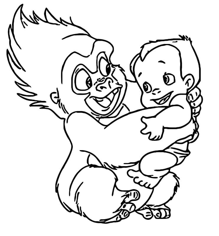 Tarzan Tisknutelný Zdarma omalovánka