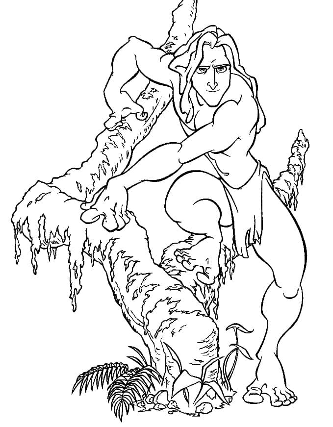 Tarzan Vymalovatelný pro Děti omalovánka