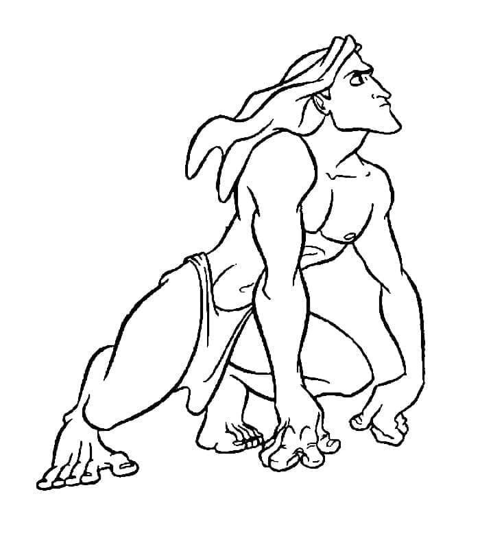 Tarzan k Vytisknutí omalovánka