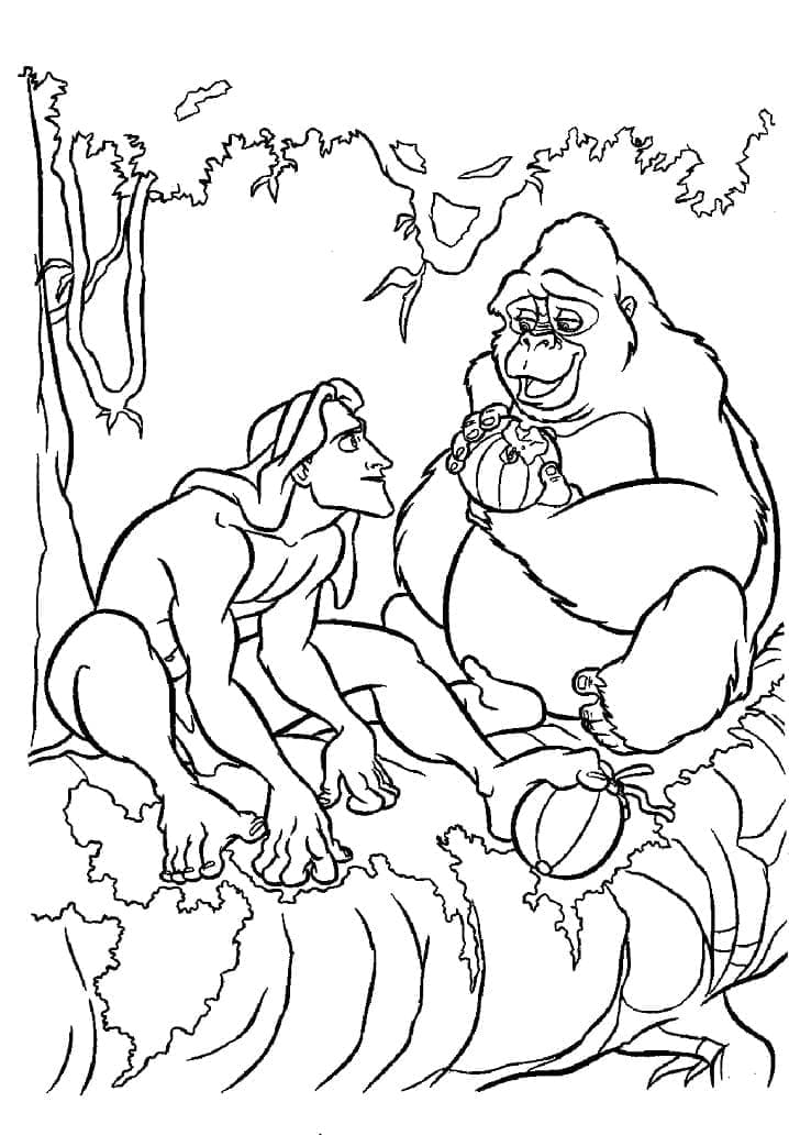 Tarzan od Disney omalovánka