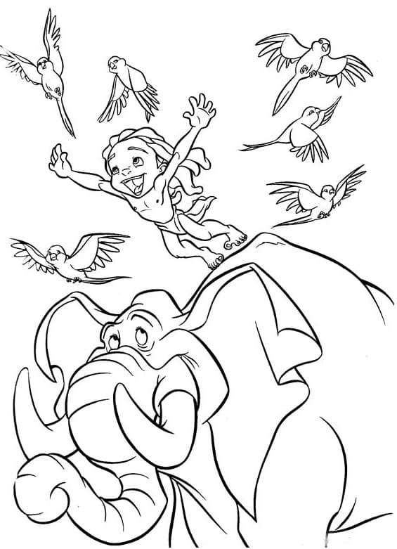 Tarzan pro 2leté Děti omalovánka