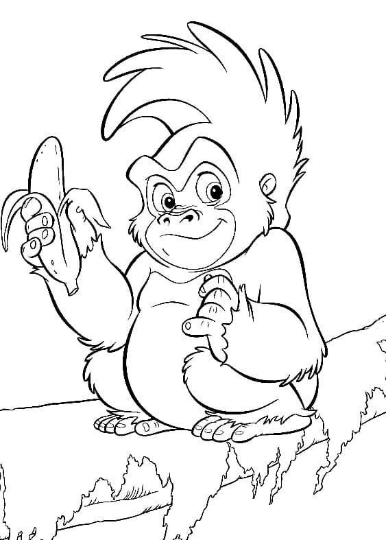 Tarzan pro 6leté Děti omalovánka
