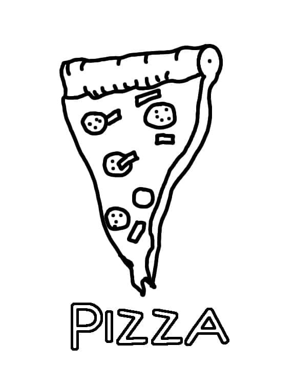 Tisknutelná Zdarma Pizza omalovánka
