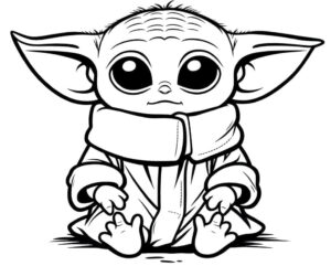 Omalovánky Baby Yoda