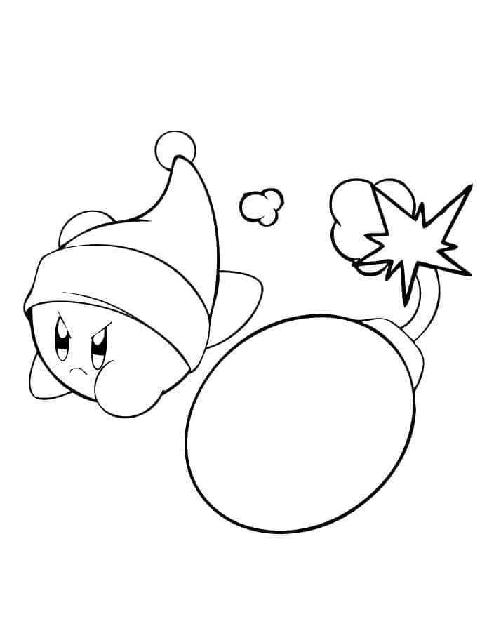 Tisknutelný Kirby Obrázek omalovánka