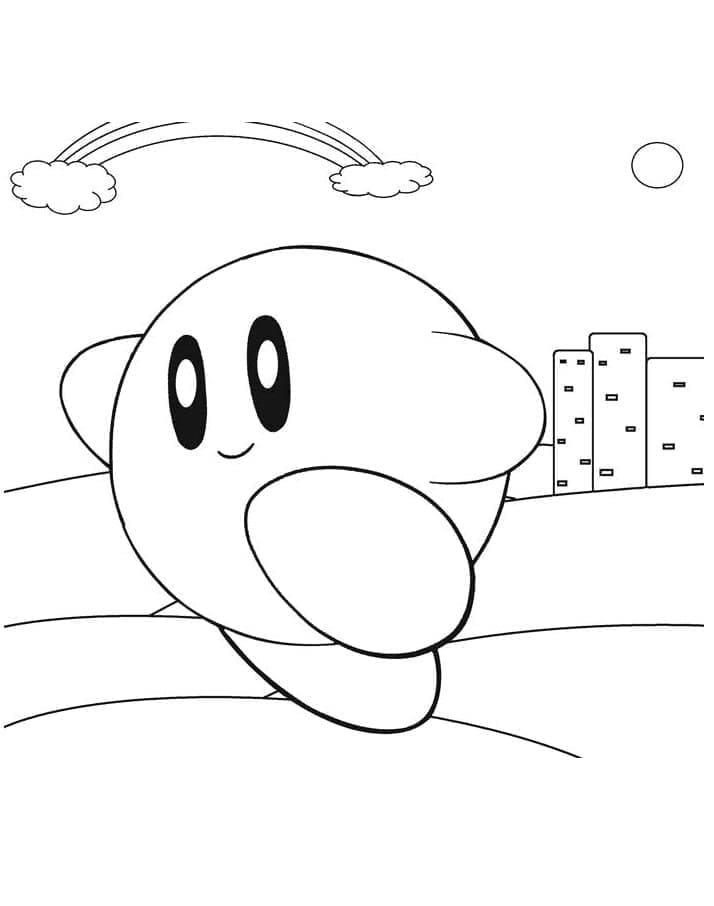 Tisknutelný Kirby omalovánka