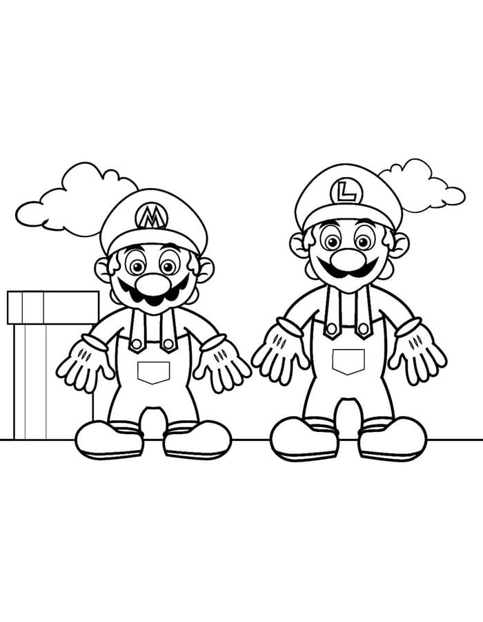 Tisknutelný Mario Obrázek pro Děti omalovánka