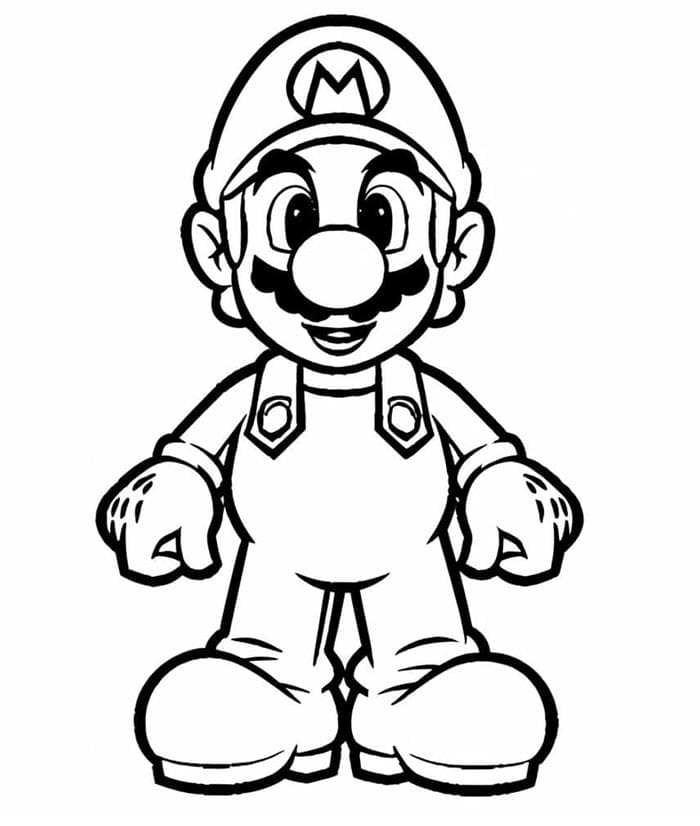 Tisknutelný Mario Obrázek omalovánka